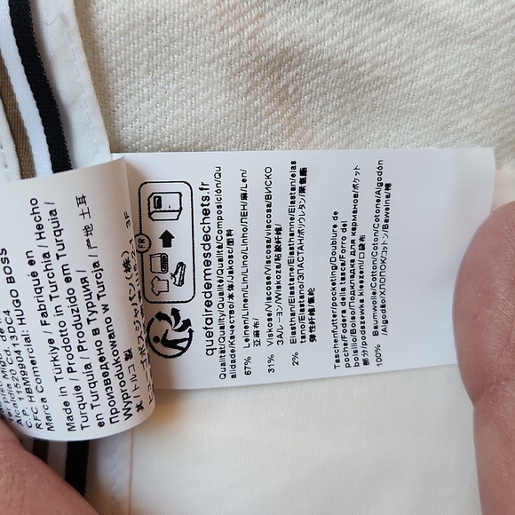 NWT Off White BOSS Wide Leg Pants-Size 14 - Picture 7 of 7